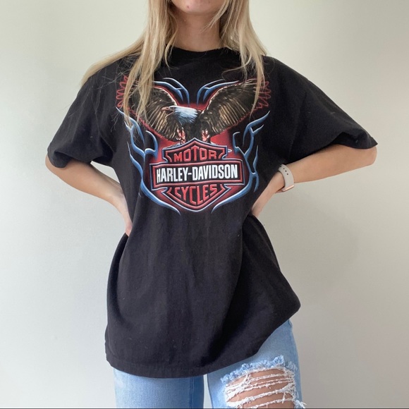 Harley Davidson oversized graphic tee, size L
